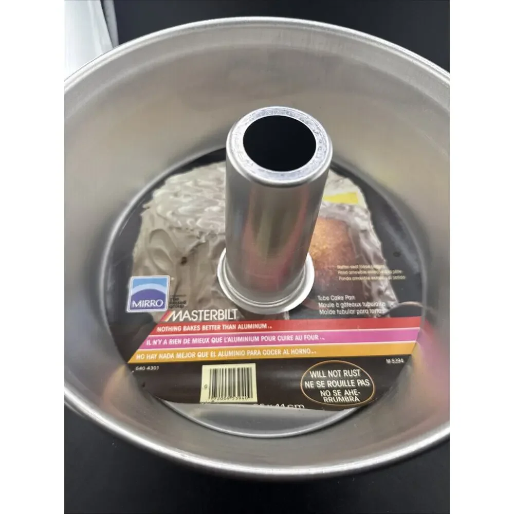 NOS Vintage Mirro Masterbilt 10x4.25 Aluminum Tube Cake Pan Angel Food M-5394